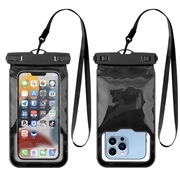 Airbag Protection IPX8 Waterproof TPU Case - 7.2" - Black